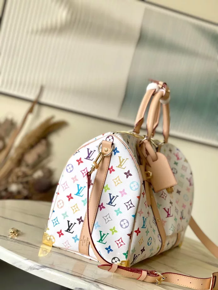 LV Takashi Murakami Keepall Bandoulière 45 Bag in Multicolor Monogram Canvas – LW175