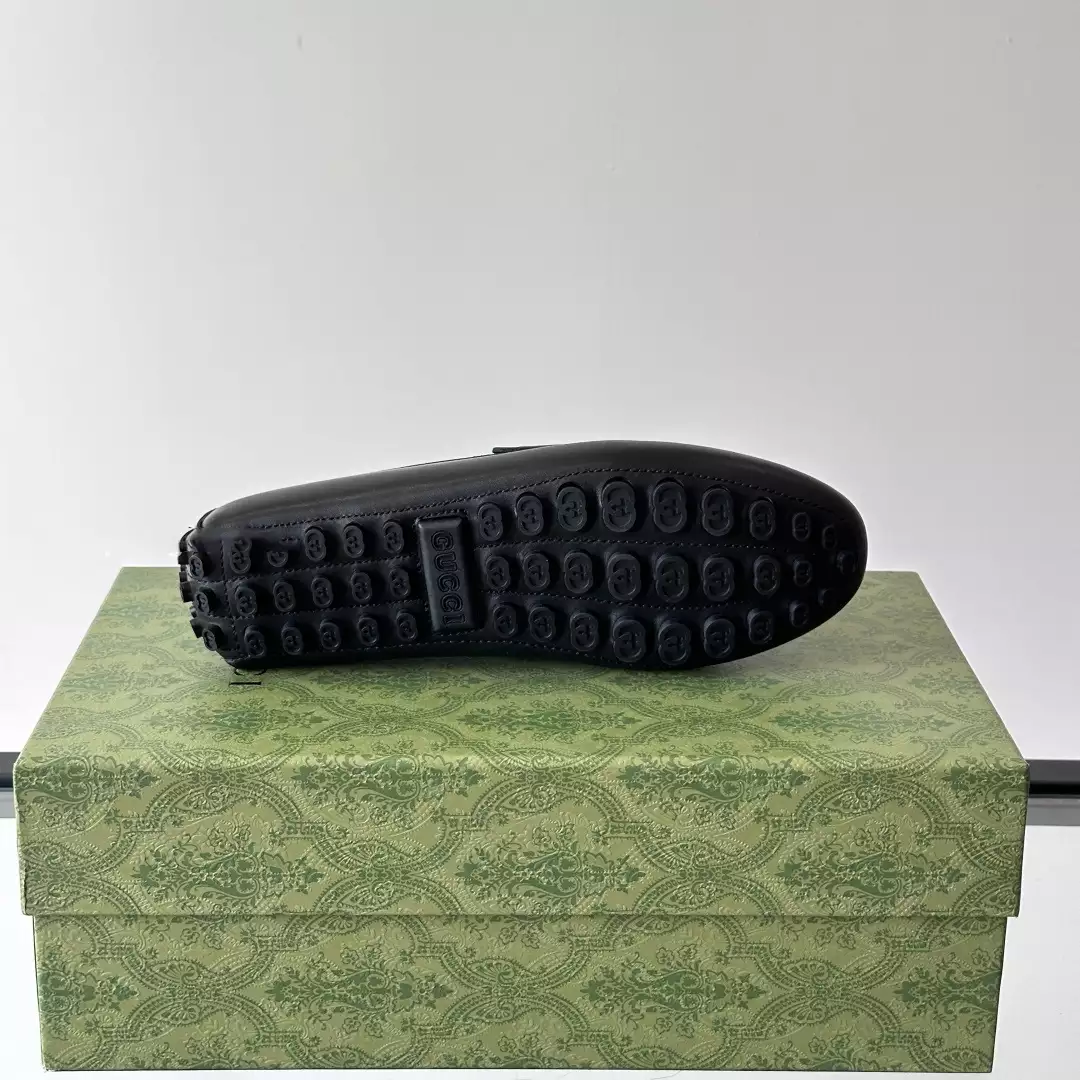 MEN’S DRIVER WITH HORSEBIT BLACK LEATHER – GL098