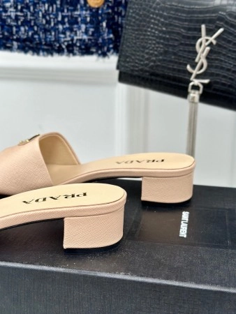 PRADA HEELED SANDALS 35MM IN BEIGE SAFFIANO LEATHER – PSD030