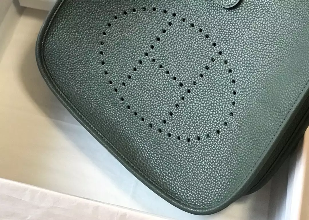 Hermes Evelyne III 29 PM Bag In Vert Amande Clemence Leather – HW059