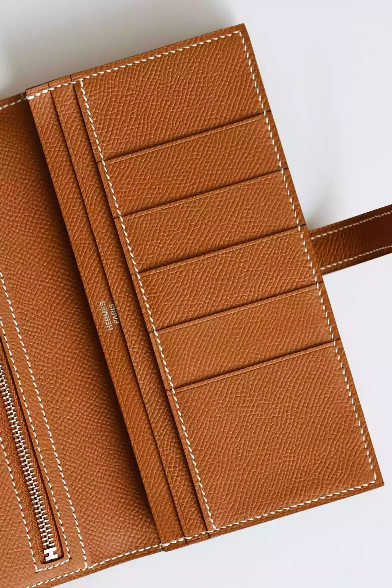 Hermes Bearn Long Handmade Wallet in Gold Epsom Calfskin – HW145