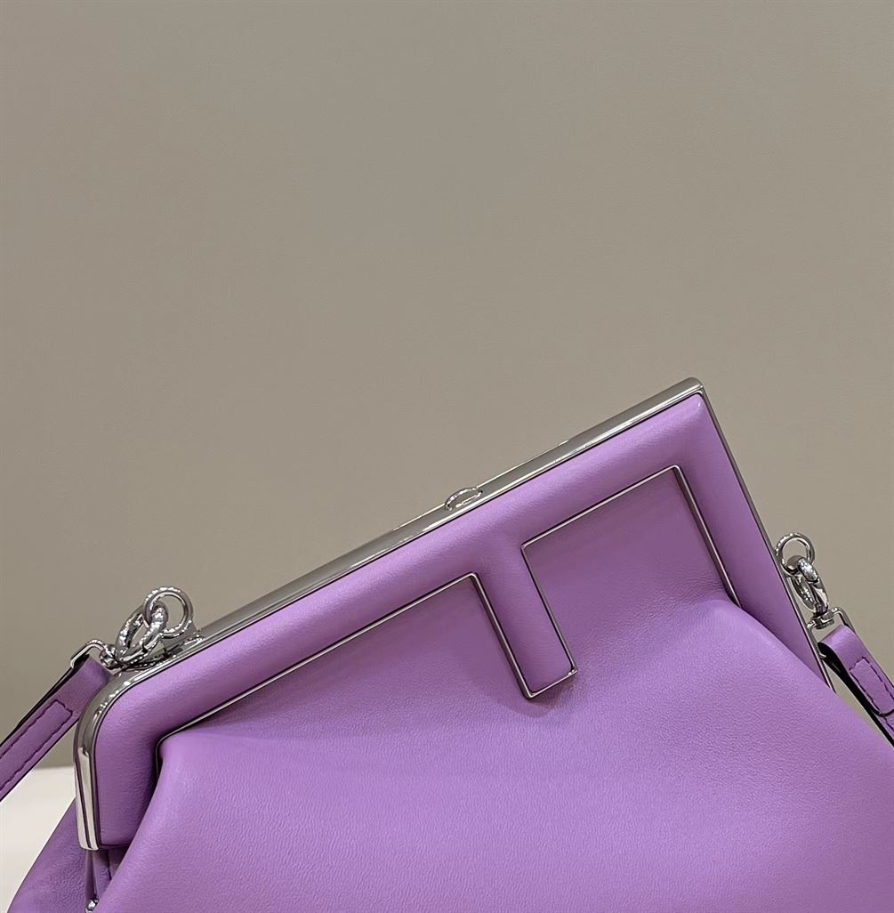 FENDI FIRST SMALL PURPLE LEATHER BAG – F048