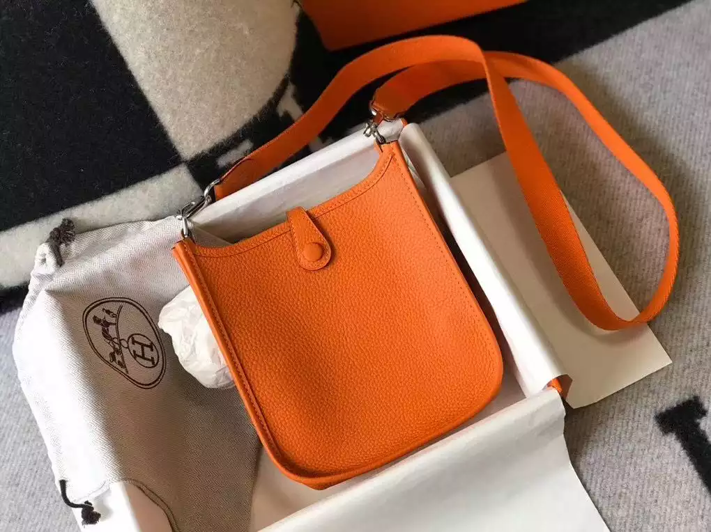 Hermes Evelyne III TPM Bag In Orange Clemence Leather – HW051