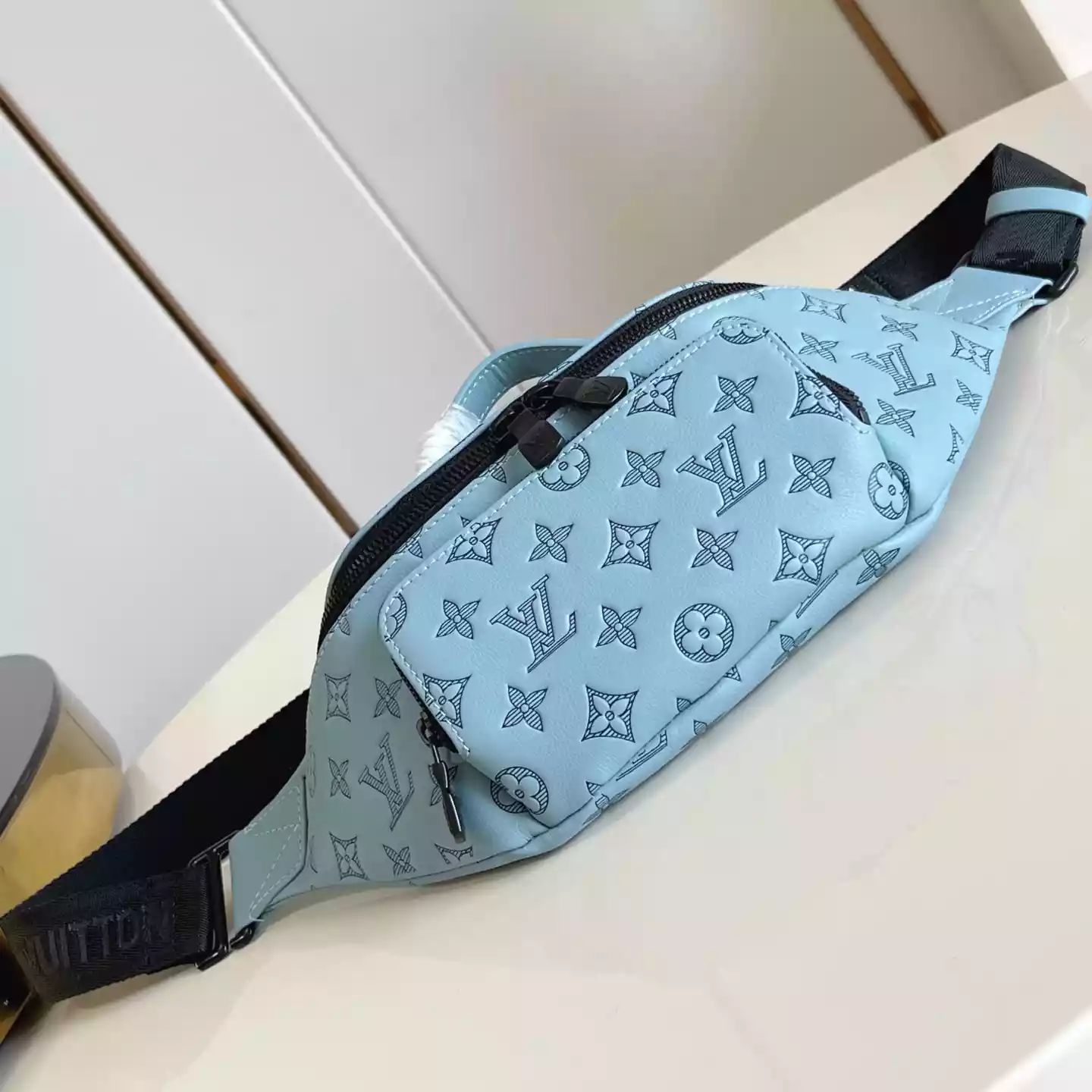RUSH BUMBAG SKY BLUE MONOGRAM SHADOW – LW305