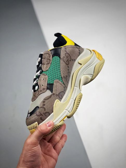 GUCCI X BALENCIAGA THE HACKER PROJECT TRIPLE S BEIGE GREEN YELLOW – GCC074