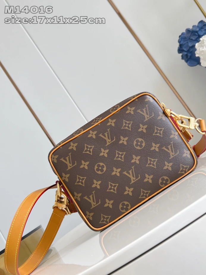 NIL CROSSBAG BROWN MONOGRAM CANVAS M14016 – LW281