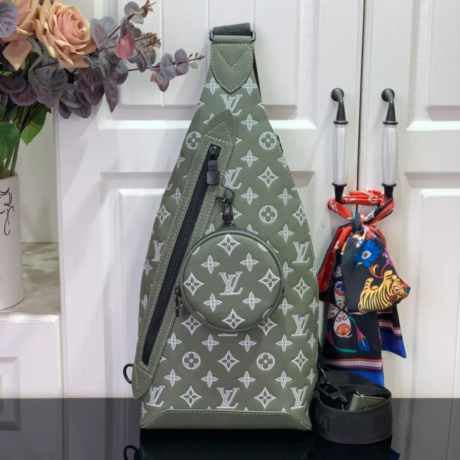 Louis Vuitton Duo Slingbag Olive Green Monogram Shadow – LW152