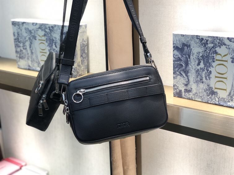 DIOR SAFARI MESSENGER BAG LEATHER BLACK – DIO013