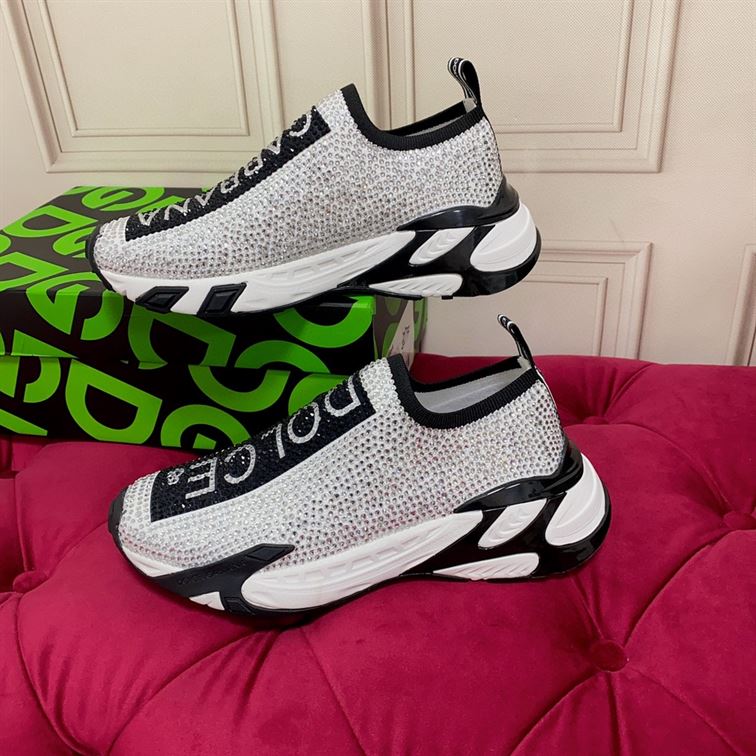 DOLCE & GABBANA FAST SNEAKERS WITH RHINESTONES – DG042