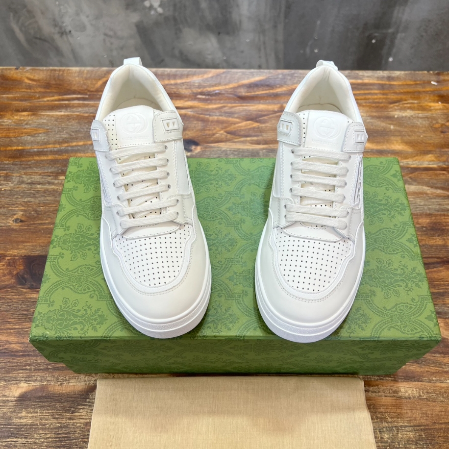 Gucci White Leather Mid Sneaker – GCC176