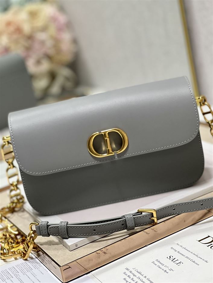 DIOR 30 MONTAIGNE AVENUE BAG ETHEREAL GRAY BOX CALFSKIN – DOB103