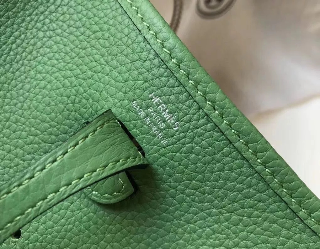 Hermes Evelyne III TPM Bag In Vert Criquet Clemence Leather – HW055