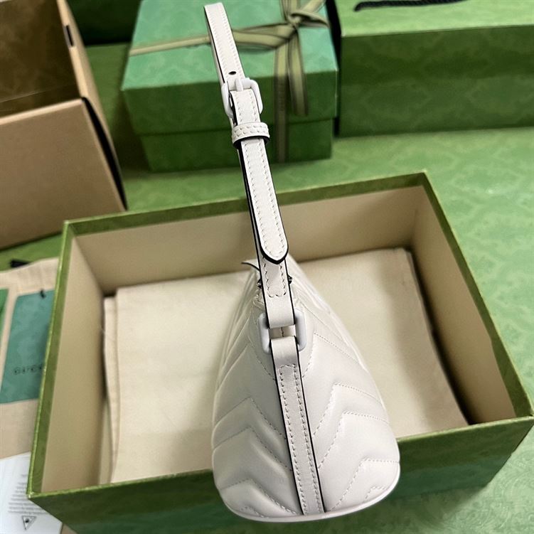 GUCCI MARMONT SHOULDER BAG IN WHITE LEATHER – GB15