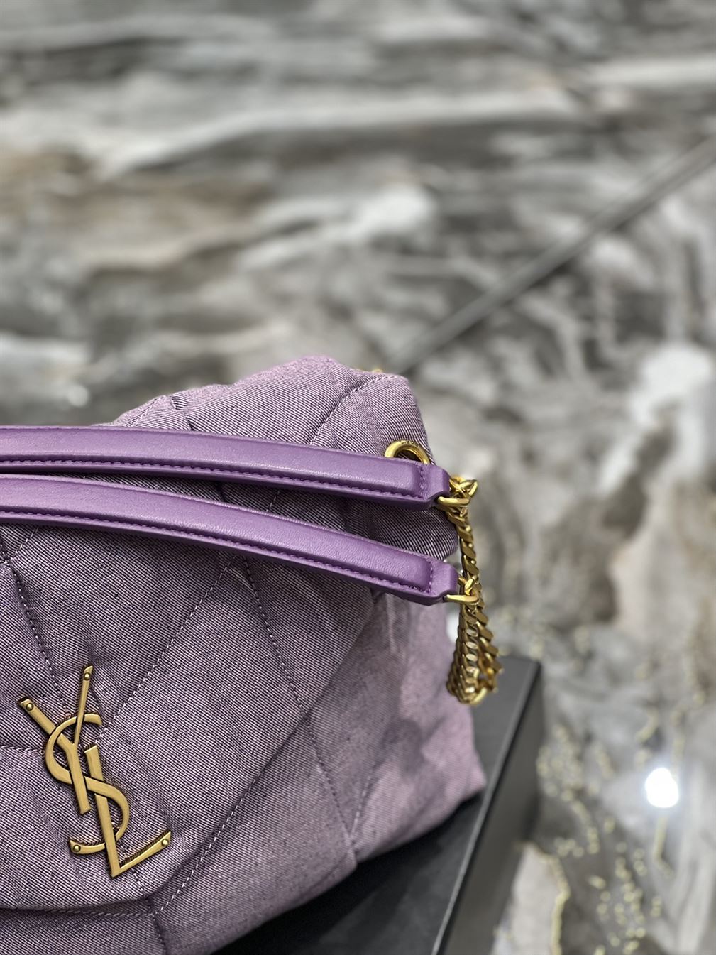 YSL MEDIUM PUFFER PURPLE BAG – YB058