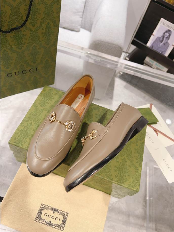 Gucci Jordaan Brown Leather Loafer – GL073