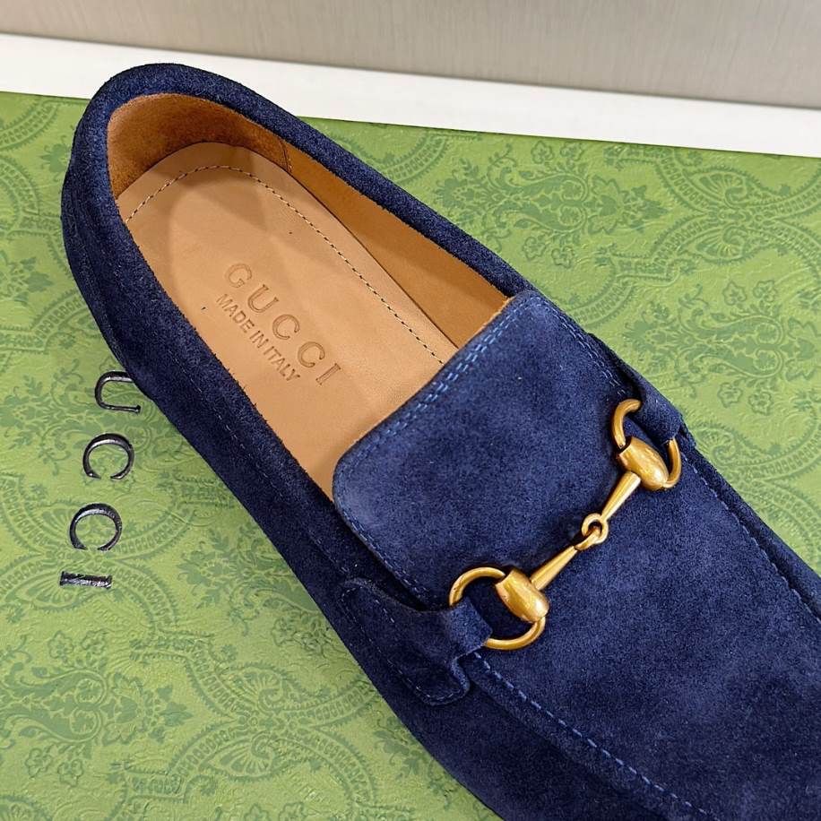 Gucci Horsebit Blue Suede Loafer – GL085
