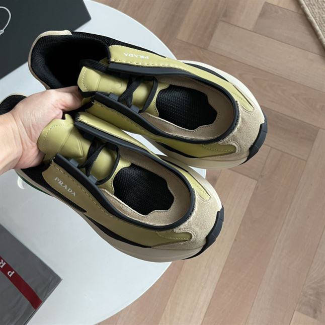 PRADA SYSTEME BRUSHED LEATHER SNEAKERS – PRS049