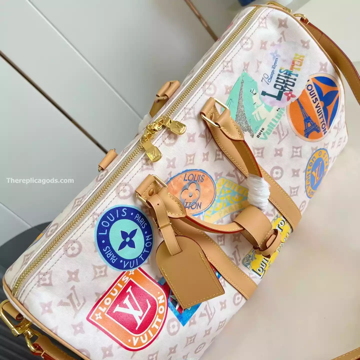 KEEPALL BANDOULIERE 45 MONOGRAM DUNE CANVAS – LW309