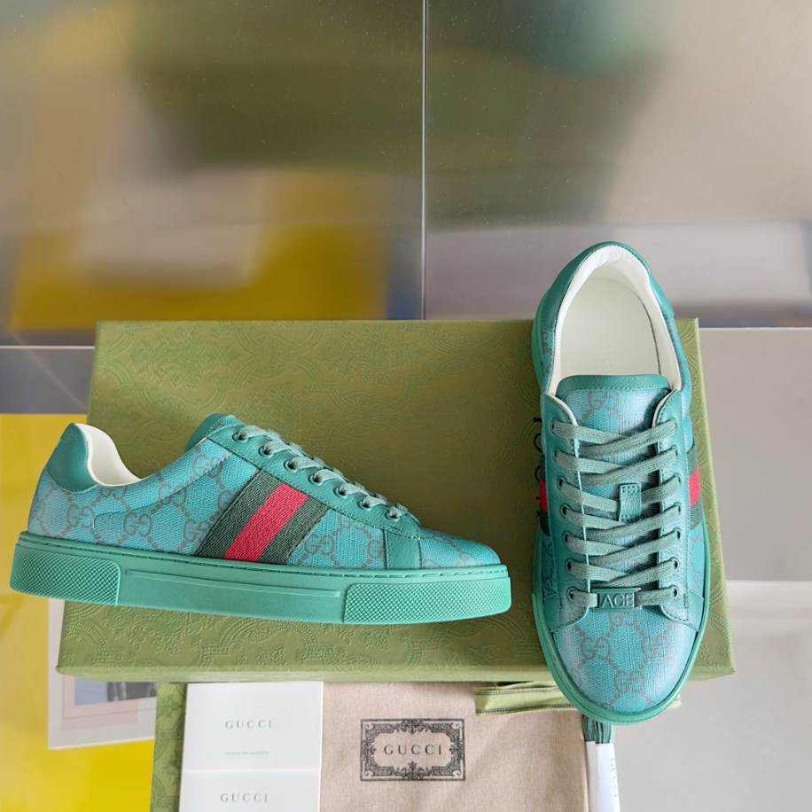 Gucci Ace Crystal Green Sneakers – GCC188