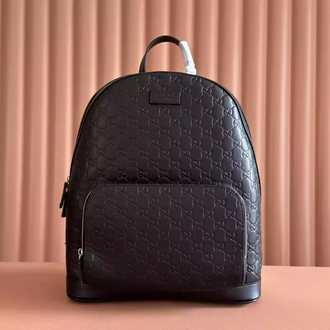 Gucci GG Monogram Medium Backpack Black  – BG070