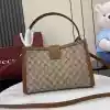 GUCCI PADLOCK GG CANVAS LARGE HANDBAG BROWN 2025 – BG107