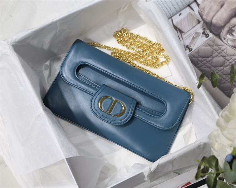 DIOR AUTHENTICATED AVENUE HANDBAG LEATHER BLUE – DOB116