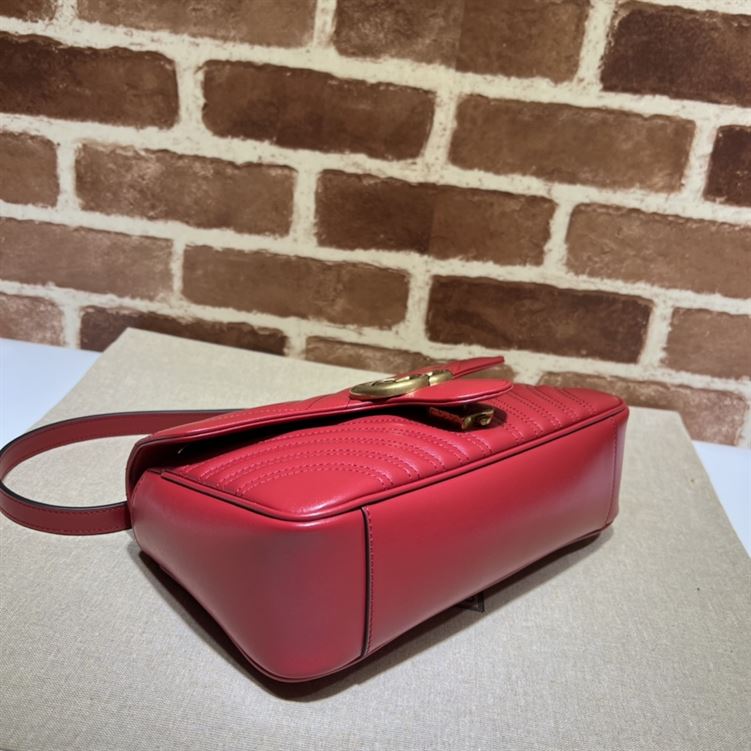 GUCCI GG MARMONT SMALL SHOULDER BAG RED LEATHER – GB62