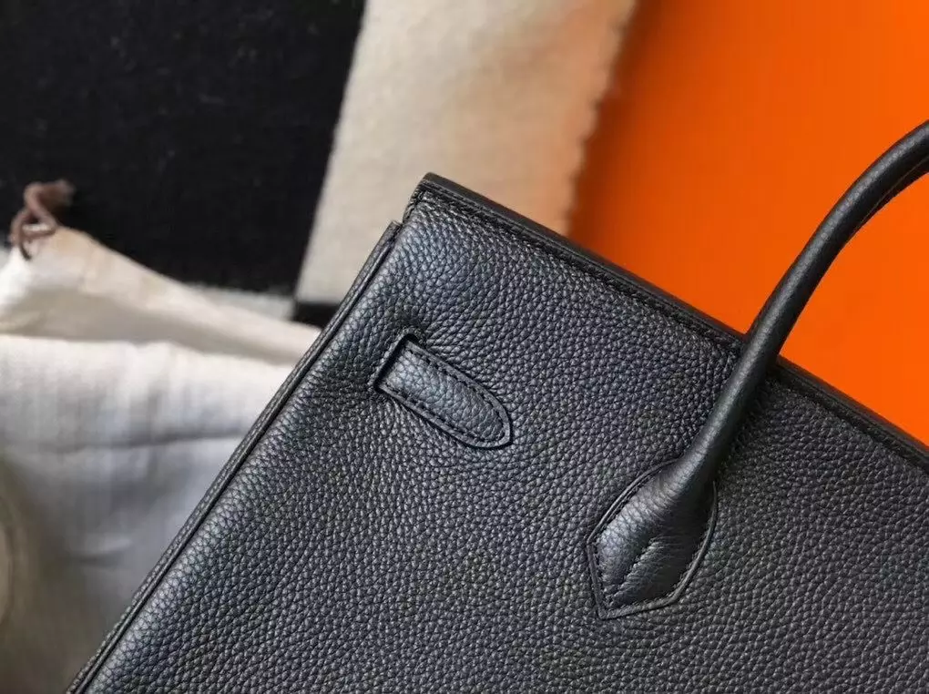 Hermes Birkin 30cm Bag In Black Clemence Leather PHW – HW029