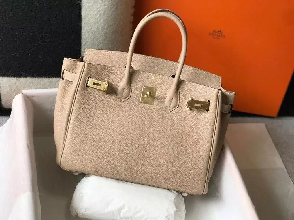 Hermes Birkin 30cm Bag In Trench Clemence Leather GHW – HW024