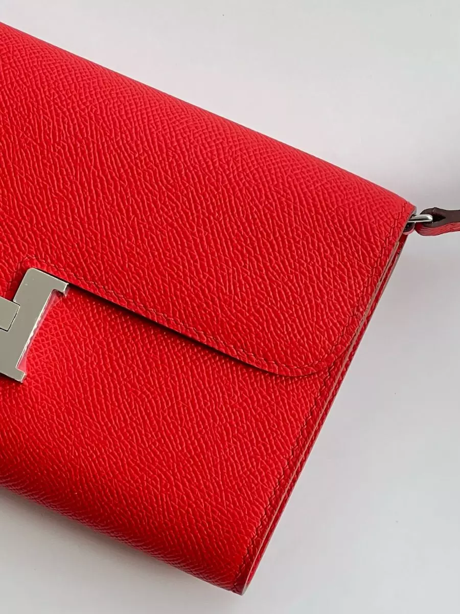 Hermes Constance To Go Wallet in Red Epsom Calfskin – HW180