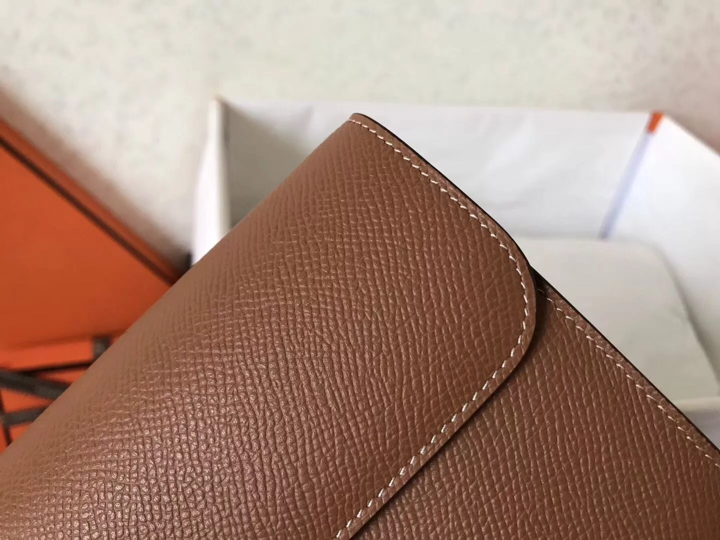 Hermes Constance Long Wallet In Gold Epsom Leather – HW182