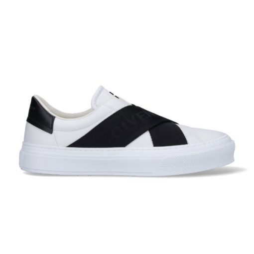 GIVENCHY CITY SPORT SNEAKERS IN LEATHER WITH DOUBLE WEBBING STRAP – GVC008