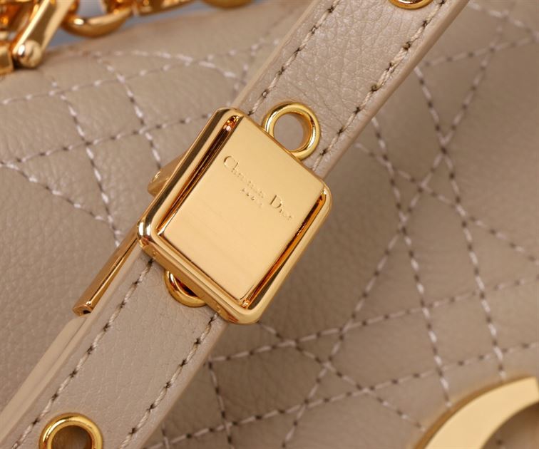 DIOR SMALL DIOR CARO BAG BEIGE SUPPLE CANNAGE CALFSKIN – DOB120