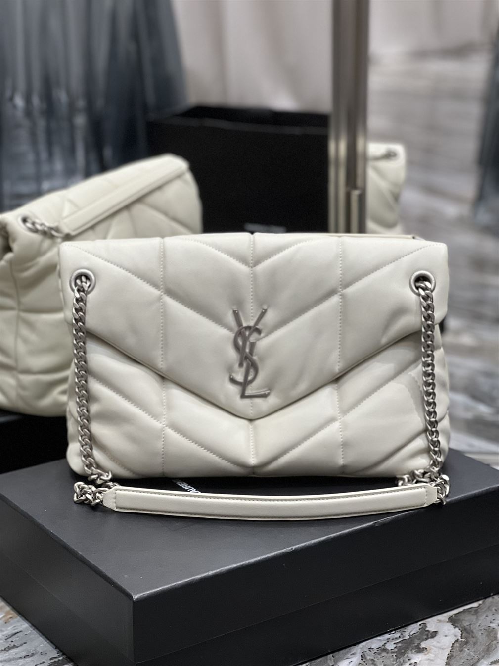 YSL PUFFER TOY WHITE BAG – YB017