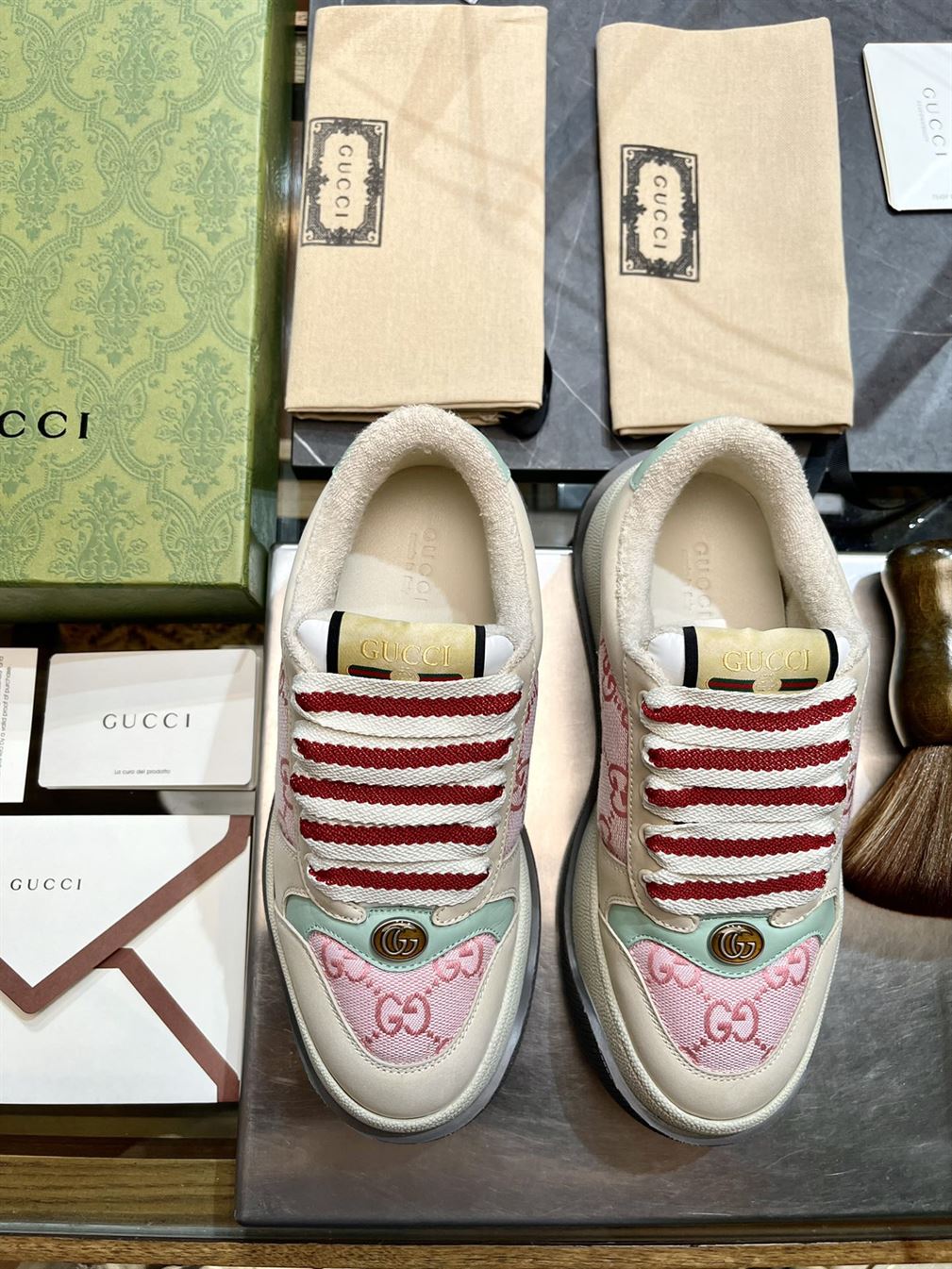 GUCCI SCREENER GG TRAINERS PINK – GCC142