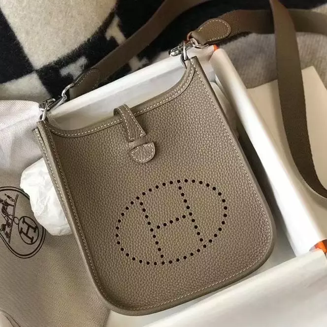 Hermes Evelyne III TPM Bag In Taupe Clemence Leather – HW053