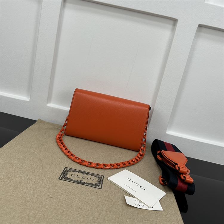 GUCCI HORSEBIT 1955 MINI BAG IN ORANGE LEATHER – GB34