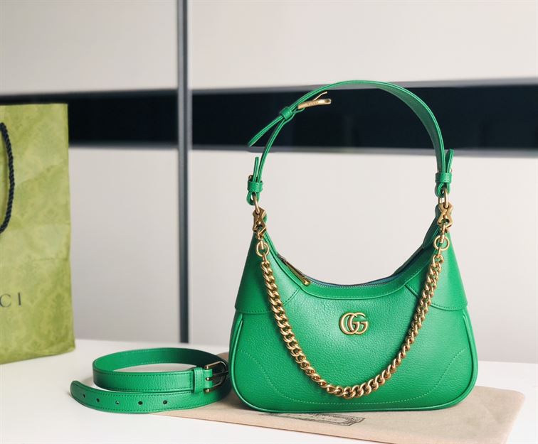 GUCCI APHRODITE SMALL SHOULDER BAG IN GREEN LEATHER – GB43