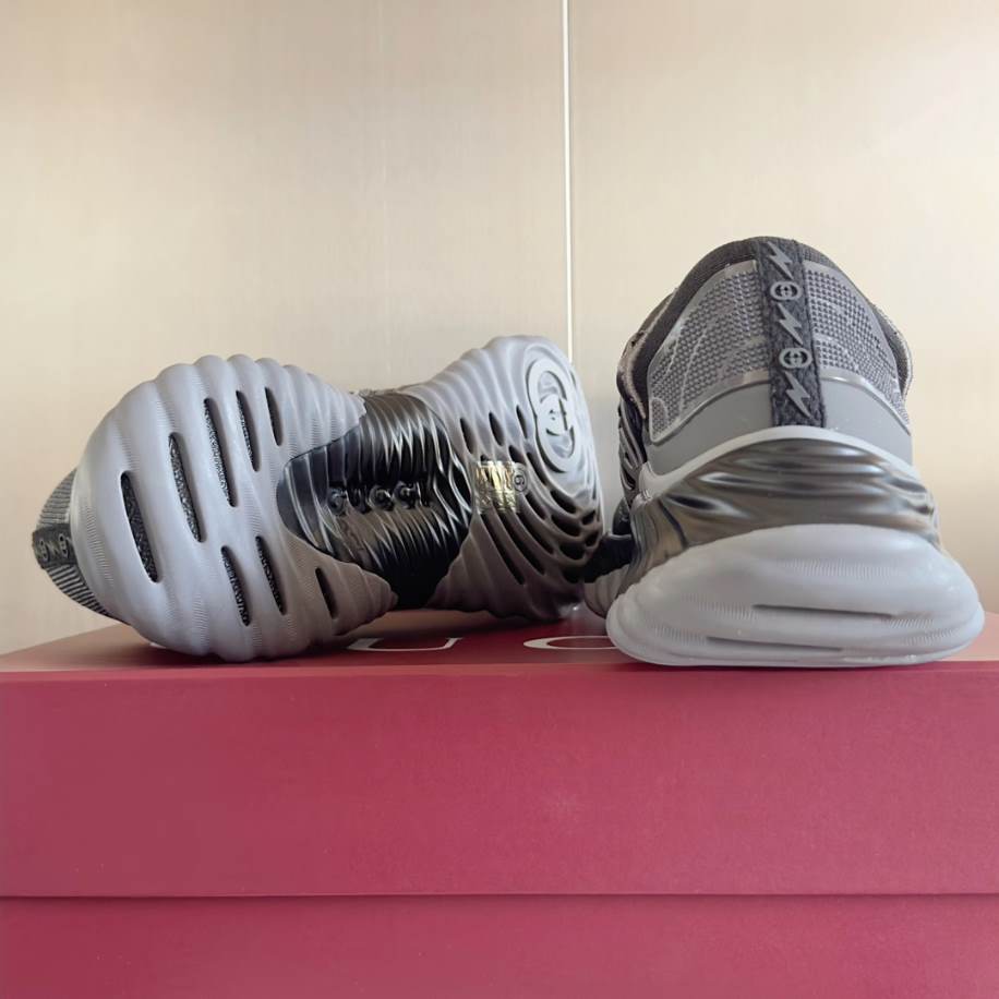 Gucci Ripple Splash Black Grey Fabric Sneakers – GCC201