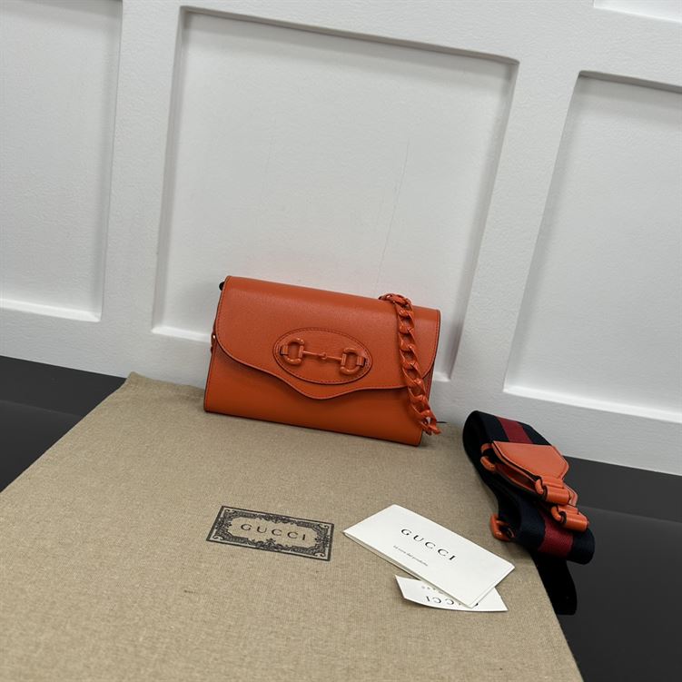 GUCCI HORSEBIT 1955 MINI BAG IN ORANGE LEATHER – GB34