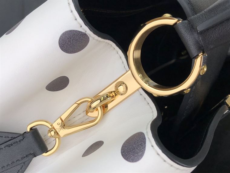 LOUIS VUITTON CAPUCINES MM White And Black – LW095