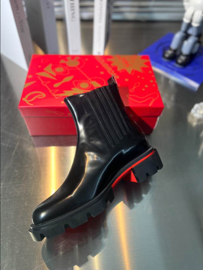 Christian Louboutin Cheney Walk Ankle Boots Black Sneaker – CLS059