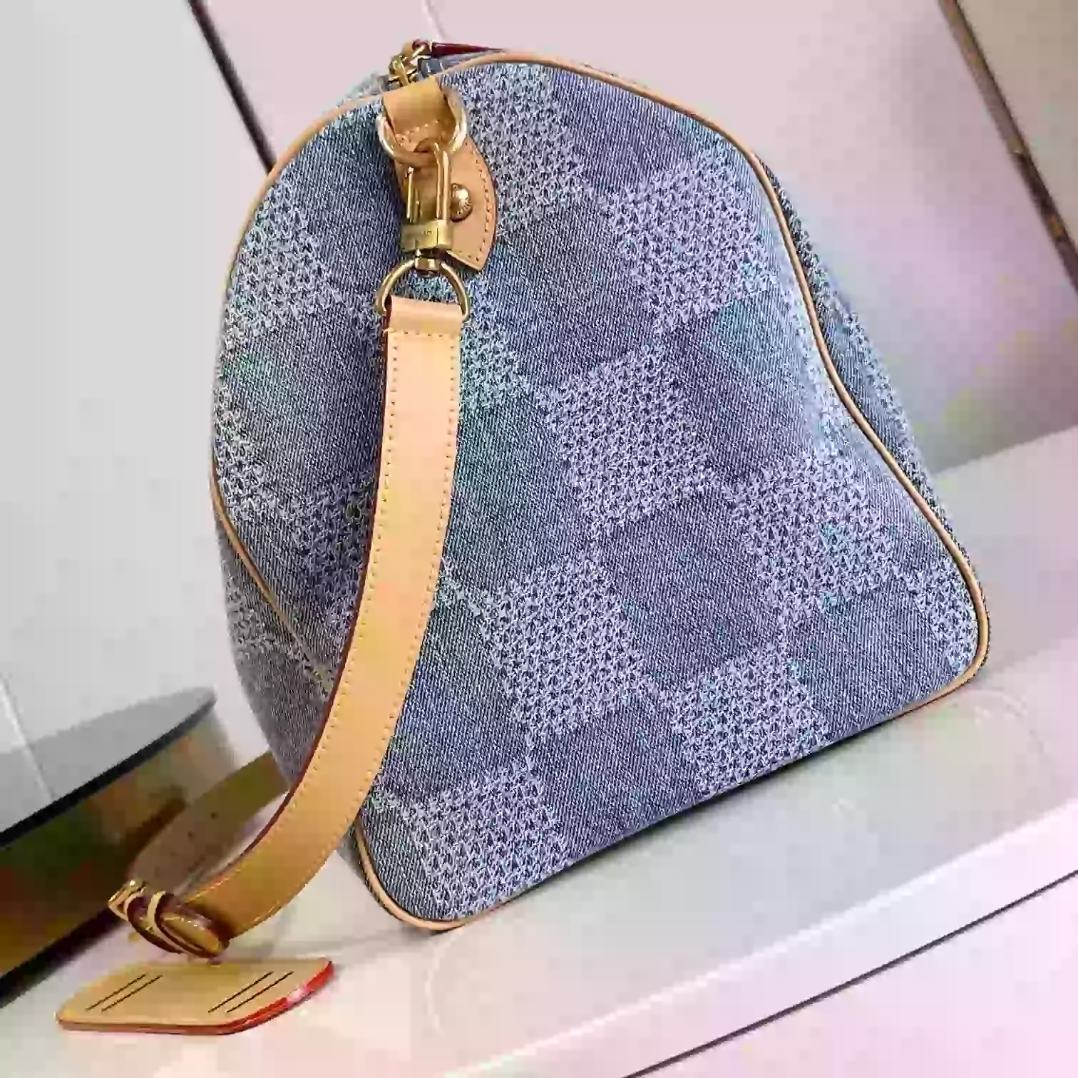 SPEEDY 40 BANDOULIERE BLUE DAMIER DENIM 3D N40701- LW377