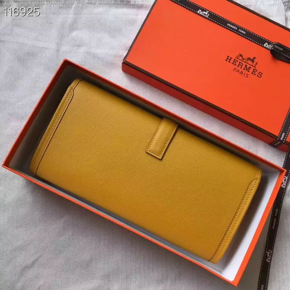 Hermes Jige Elan 29 Clutch In Yellow Epsom Leather – HW101