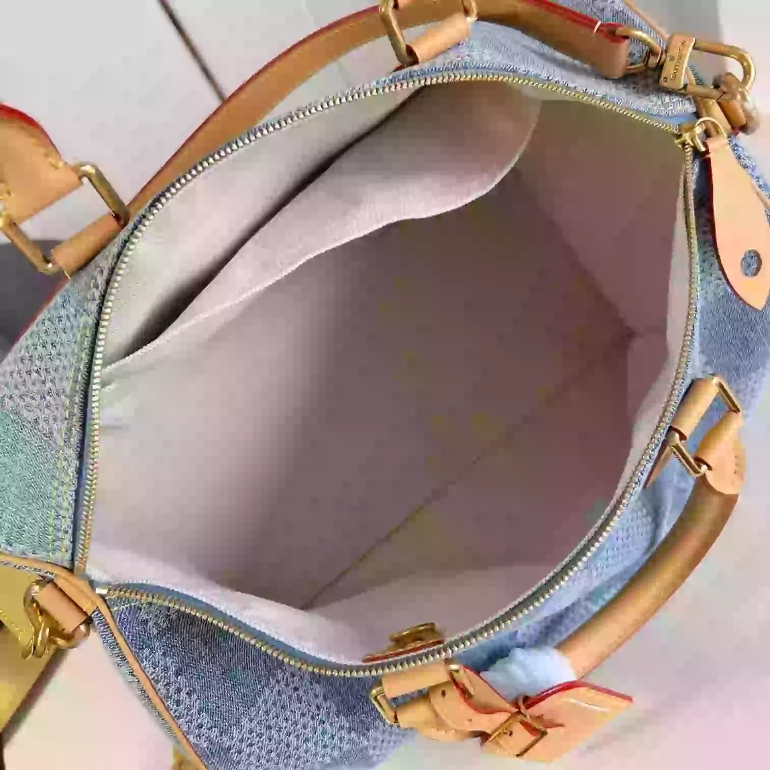 SPEEDY 40 BANDOULIERE BLUE DAMIER DENIM 3D N40701- LW377