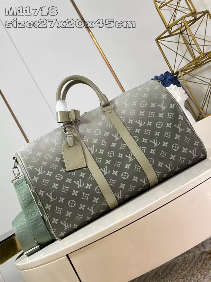 LV Keepall Bandoulière 45 in Khaki Monogram Gradient Canvas – LW178