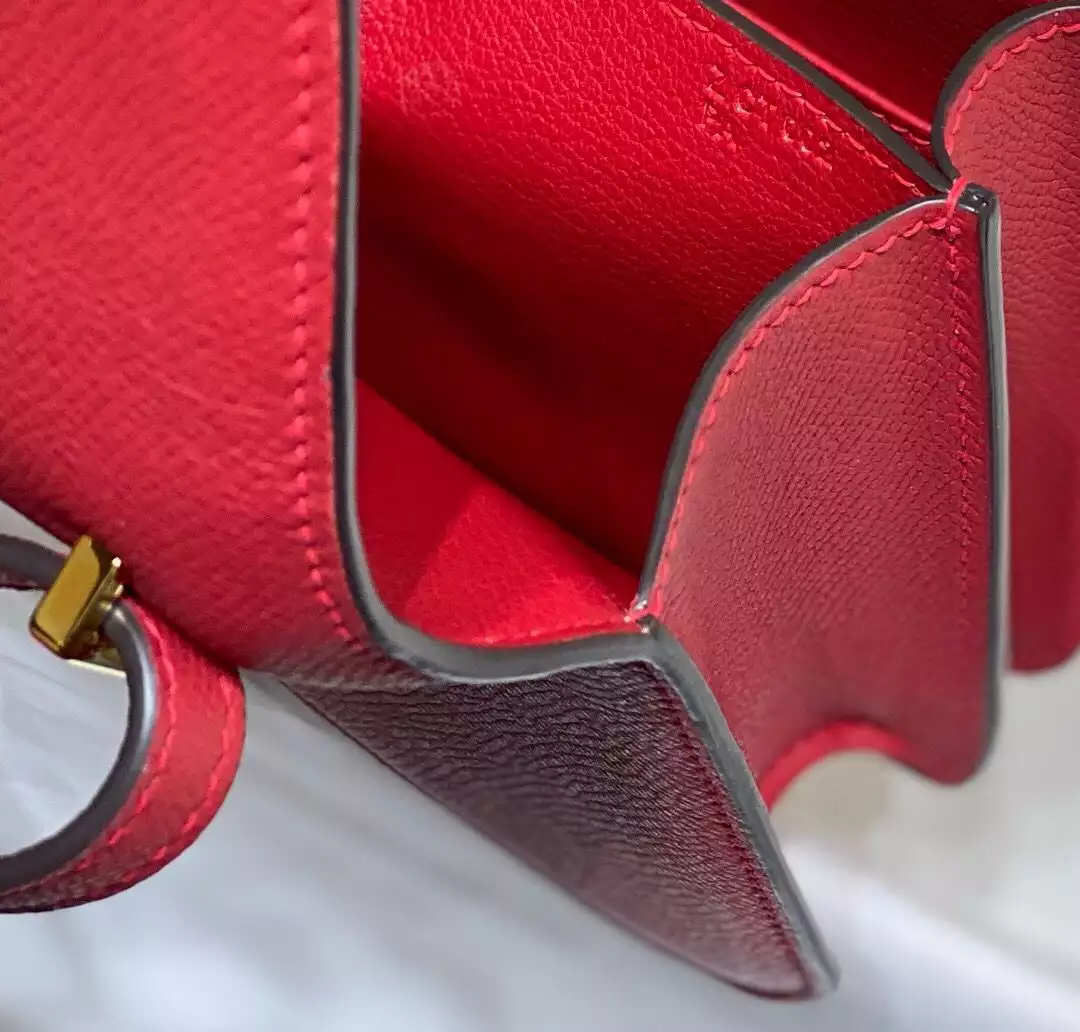 Hermes Red Constance MM 24cm Epsom Leather Bag – HW039