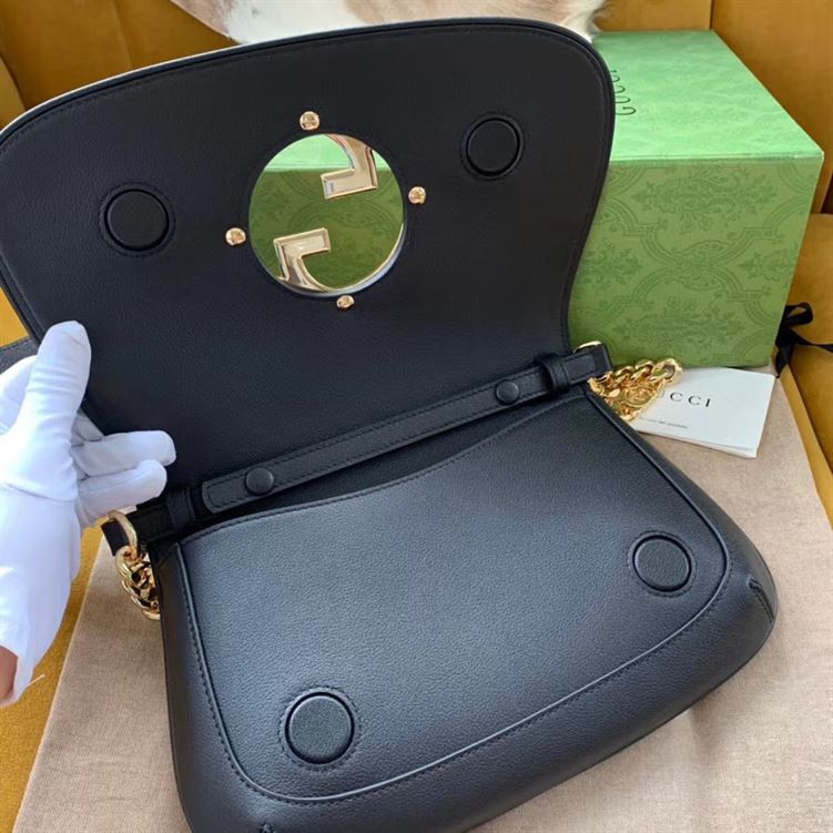GUCCI BLONDIE SHOULDER BAG IN BLACK LEATHER – GB80