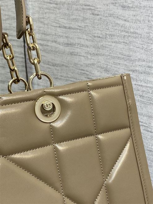 DIOR MEDIUM DIOR ESSENTIAL TOTE BAG BROWN ARCHICANNAGE CALFSKIN – DOB070