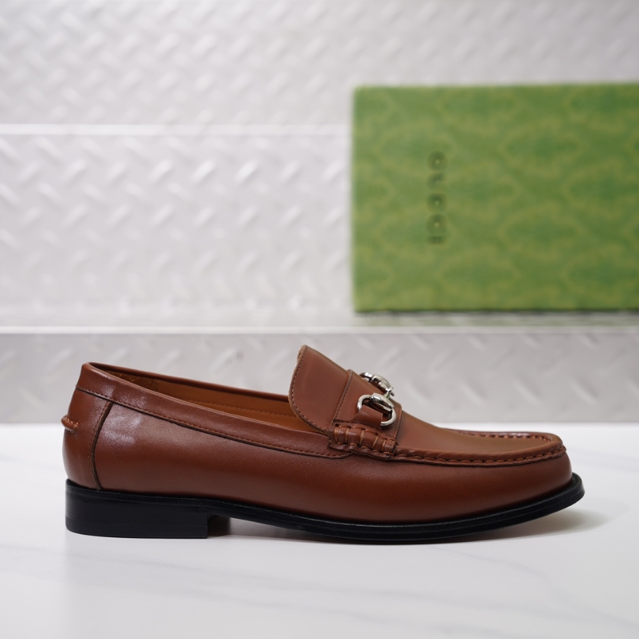 GUCCI LEATHER BROWN LOAFER – GL057